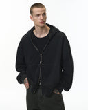 Acid Wash French Terry Zip Up Hoodies | Inflation Streetwear