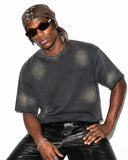 french terry oversized cropped t shirt