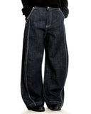 Raw Blue Wide Leg Denim Jeans | Inflation Streetwear