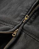 Distressed Washed Rhinestone Zip Up Hoodies | Inflation Streetwear