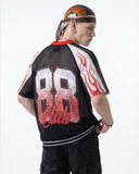 Flame Graphic Mesh Jersey | Inflation Streetwear