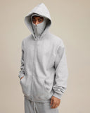 Fleece Zip-Up Hoodie with Face Mask | Inflation Streetwear