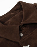 Suede Fireman Clasp Cotton Padded Jacket | Inflation Streetwear