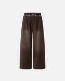 Appliqué Embroidery Washed Baggy Sweatpant | Inflation Streetwear