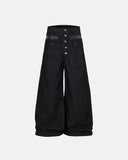 Double Wasit Raw Super Baggy Jeans | Inflation Streetwear