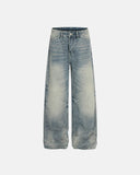 Colorful Rhinestone Straight Leg Jeans | Inflation Streetwear