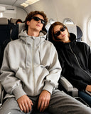 2-in-1 Travel Hoodie with Inflatable Neck Pillow | Inflation Streetwear