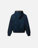 Faux Fur Hooded Padded Denim Jacket | INFLATION Streetwear