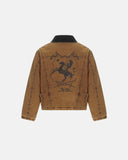 Retro Horse Graphic Clasp Cotton Jacket | Inflation Streetwear