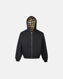 Yellow Plaid Reversible Zip-Up Hoodie | INFLATION Streetwear