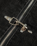 INFLATION Black Denim Jacket with Metal Clasp Closure