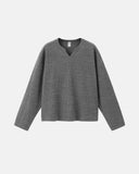 V-neck Long Sleeve Waffle Tees | Inflation Streetwear