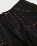 Raw Embroidery Baggy Jeans | Inflation Streetwear