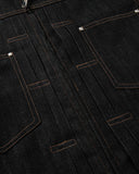 Black Raw Denim Jacket  | Inflation Streetwear