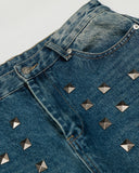 Studded Straight-Leg Denim Jeans | Inflation Streetwear