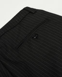 Black Striped Barrel Suit Pant | INFLATION Streetwear
