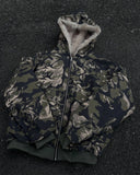 Camo Faux Fur Padded Hooded Jacket | INFLATION Streetwear