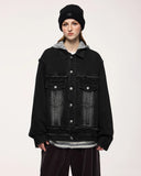 Distressed Frayed Denim Jacket | Inflation Streetwear