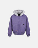 Washed Paint Splatter Faux Fur Lined Bomber Jacket | Inflation Streetwear