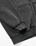 Distressed Washed Rhinestone Zip Up Hoodies | Inflation Streetwear