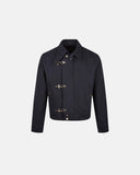 Khaki Canvas Clasp Jacket | Inflation Streetwear