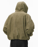 Plush Lining Cropped Hooded Jacket | Inflation Streetwear