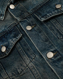 Acid Washed Cropped Denim Jacket | Inflation Streetwear