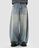 Rhinestone Washed Barrel Baggy Jeans | Inflation Streetwear