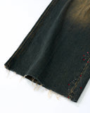 Dirty Wash Rhinestone Baggy Jeans | Inflation Streetwear