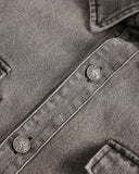 Distressed Raw Hem Denim Shirts | Inflation Streetwear