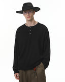 Henley Collar Long Sleeve Tees | Inflation Streetwear