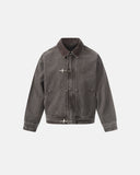 Acid Wash Metal Clasp Cargo Jacket | Inflation Streetwear