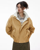 Faux Shearling Lining Lambswool Jacket | Inflation Streetwear