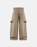 100% Cotton Khaki Casual Pants | Inflation Streetwear