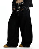 Raw Metal Clasp Baggy Jeans | Inflation Streetwear