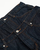 Double Waist Raw Baggy Jeans| Inflation Streetwear