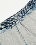 Denim Patchwork Straight Leg Sweatpant | Inflation Streetwear