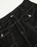 Letter Graphic Cargo Barrel Jeans | INFLATION Streetwear