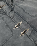 Acid Washed Fireman Clasp Denim Jacket | Inflation Streetwear