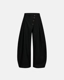 Asymmetric Pleated Barrel-Leg Suit Pants | Inflation Streetwear