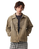 Acid Wash Fireman Clasp Denim Jacket | Inflation Streetwear