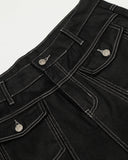 Stitching Deconstructed Barrel Jeans | INFLATION Streetwear