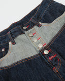 Panelled Raw Denim Baggy Jeans | Inflation Streetwear