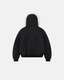 Leopard Faux Fur Lined Cropped Padded Jacket | Inflation Streetwear