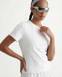 fitted t-shirt with stitching detail close-up