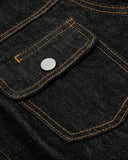 Black Multi Pockets Denim Jacket | Inflation Streetwear