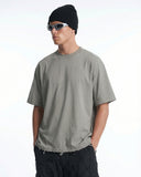 Embroidered Frayed Hem Oversized T-Shirt | Inflation Streetwear
