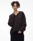V-neck Long Sleeve Waffle Tees | Inflation Streetwear