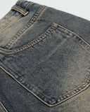 Cinch Back Buckle Acid Washed Jorts | Inflation Streetwear