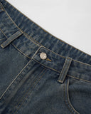 Acid Wash Flame Frayed Jorts | Inflation Streetwear